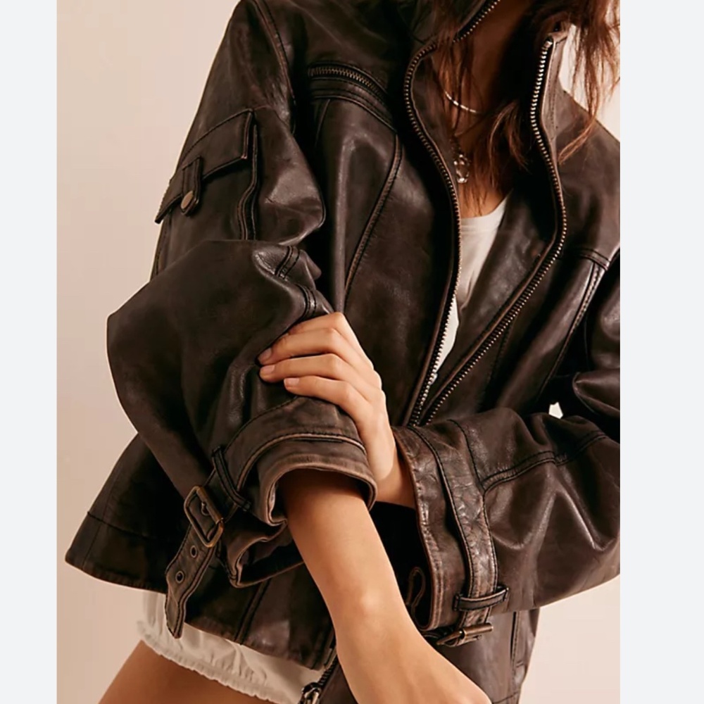 Leather Jacket Free People